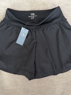 abercrombie kids Black Layered Athletic Shorts